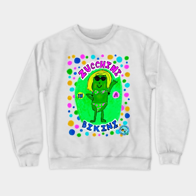 Zucchini in a Bikini Crewneck Sweatshirt by Irina's Family Art Circle 
